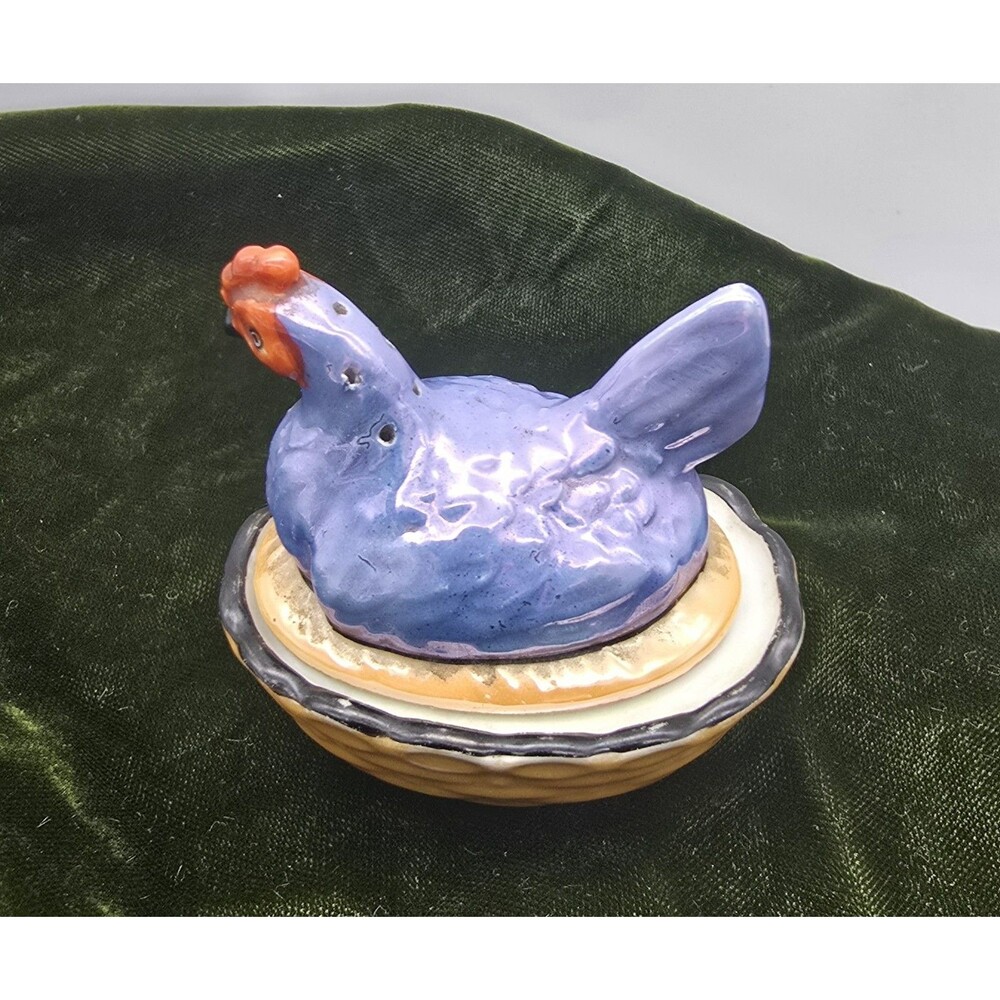 Rare Noritake Lusterware Hen On A Nest Single Shaker Japan - Picture 3 of 10